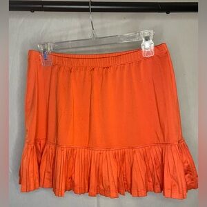 Tail Women’s M Tennis Skort 2 Hidden Ball Pockets Orange Mesh Elastic Waistband